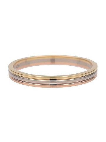 Cartier Vendome Louis Wedding Band 18K Tricolor Gold With Diamonds Multicolour Yellow_Gold Ring Jewelry (view 2)