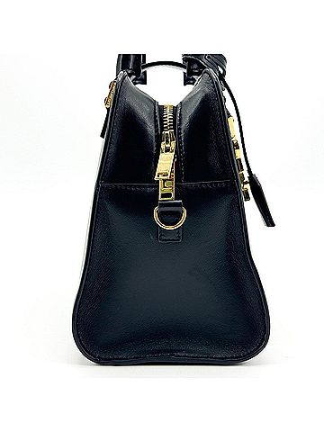 Saint Laurent Convertible Monogram Cabas Leather Black Leather Tote Bag Bag (view 2)