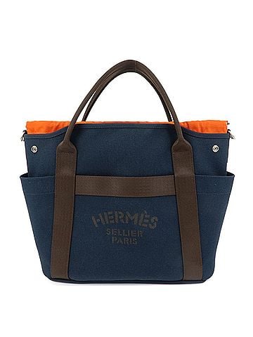 Hermès Sac De Pansage Groom Canvas Navy Canvas Handbag (view 1)