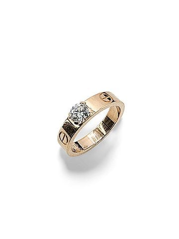 Cartier Love Solitaire 18K Rose Gold And Diamond Gold Rose_Gold Ring Jewelry (view 1)