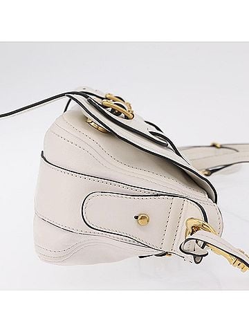 Miu Miu Grace Lux Leather White Leather Shoulder Bag Bag (view 2)