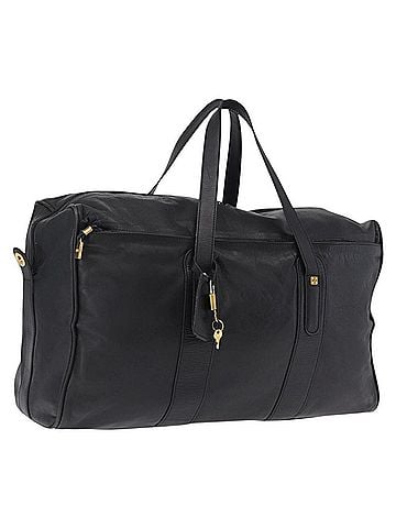 Loewe Travel Line Boston Black Leather Travel Bag Bag (view 1)