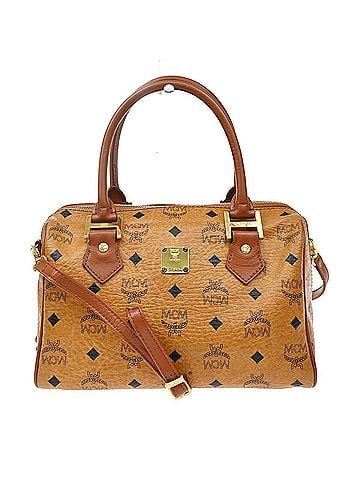 MCM Visetos Logogramme Leather Brown Leather Handbag (view 1)