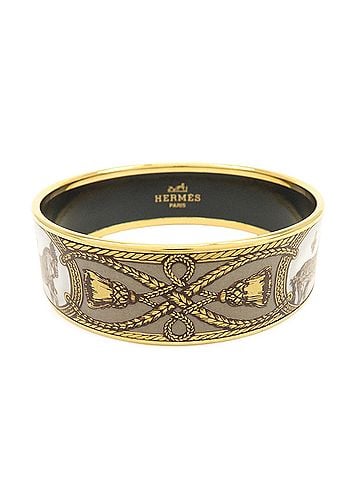 Hermès Bangle Printed Enamel Multicolour Gold_Plated Bracelet Jewelry (view 1)