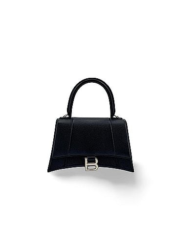 Balenciaga Hourglass Top Handle Leather Black Leather Handbag (view 1)