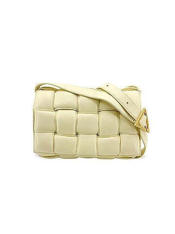 Bottega Veneta Cassette Padded Maxi Intrecciato Leather Yellow Leather Crossbody Bag Bag (view 1)