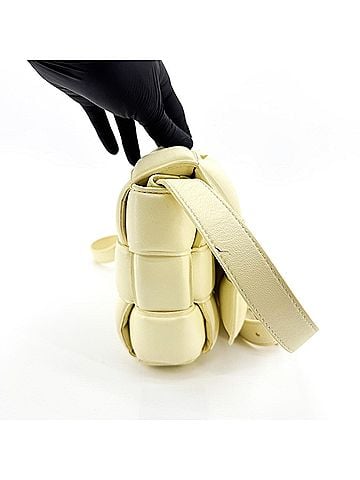 Bottega Veneta Cassette Padded Maxi Intrecciato Leather Yellow Leather Crossbody Bag Bag (view 2)