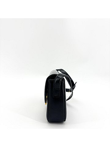 Céline Triomphe East-West Smooth Calfskin Black Leather Shoulder Bag Bag (view 2)