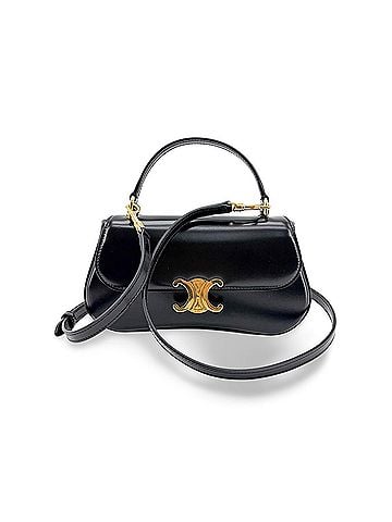 Céline Lola Triomphe Top Handle Leather Black Leather Handbag (view 1)