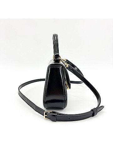Céline Lola Triomphe Top Handle Leather Black Leather Handbag (view 2)