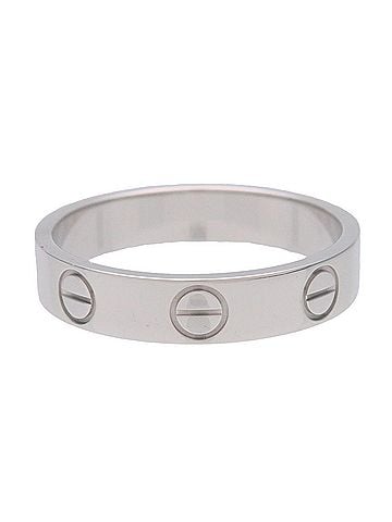 Cartier Love Band 18K White Gold Silver White_Gold Ring Jewelry (view 2)