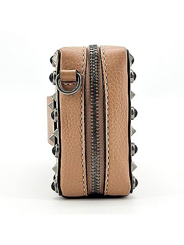 Valentino Garavani Rockstud Chain Camera Leather Brown Leather Crossbody Bag Bag (view 2)