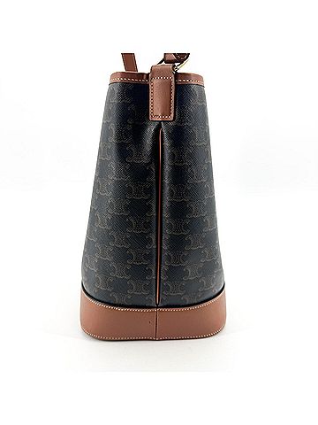 Céline Bucket Triomphe Coated Canvas Brown Canvas Shoulder Bag Bag (view 2)
