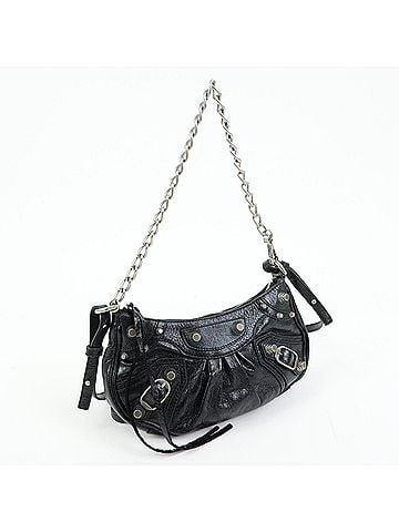 Balenciaga Le Cagole Giant Studs Chain Leather Black Leather Shoulder Bag Bag (view 2)