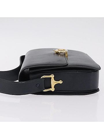Céline Shoulder Leather Navy Leather Shoulder Bag Bag (view 2)