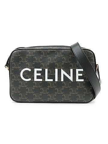 Céline Logo Messenger Triomphe Coated Canvas Brown Canvas Handbag (view 1)