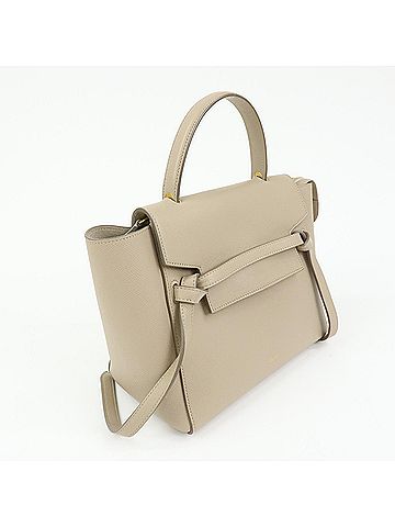 Céline Belt Textured Leather Beige Leather Handbag (view 2)
