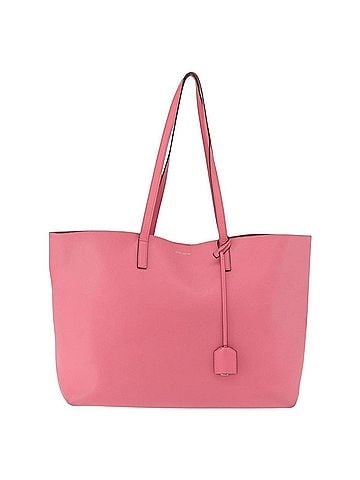 Saint Laurent Shopper Leather Pink Leather Tote Bag Bag (view 1)
