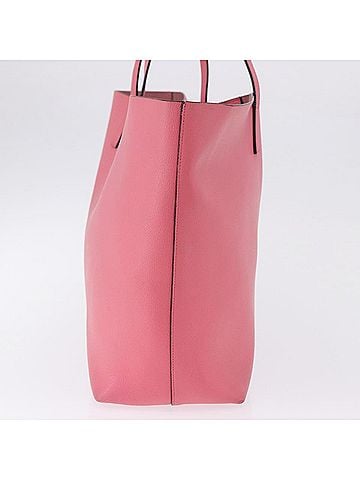 Saint Laurent Shopper Leather Pink Leather Tote Bag Bag (view 2)