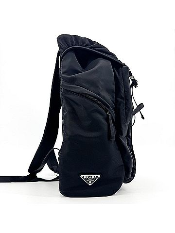 Prada Double Buckle Tessuto Black Nylon Backpack Bag (view 2)