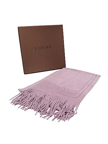 Loewe Scarf Suede Purple Leather Scarve &amp; Shawl Accessory (view 2)