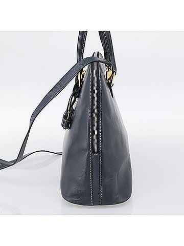 Salvatore Ferragamo Top Handle Leather Navy Leather Crossbody Bag Bag (view 2)