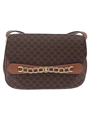 Céline Macadam Shoulder Canvas Brown Canvas Crossbody Bag Bag (view 1)