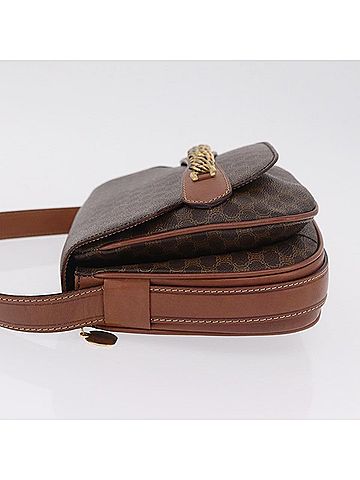 Céline Macadam Shoulder Canvas Brown Canvas Crossbody Bag Bag (view 2)