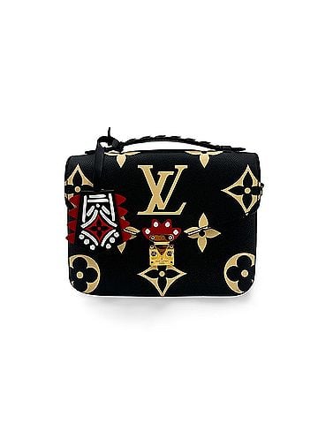Louis Vuitton Pochette Metis Limited Edition Crafty Monogram Empreinte Giant Black Leather Clutche &amp; Pouche Bag (view 1)