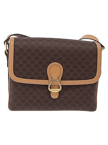 Céline Macadam Shoulder Canvas Brown Canvas Crossbody Bag Bag (view 1)