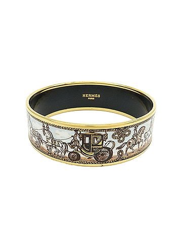 Hermès Caleche Bangle Enamel Multicolour Gold_Plated Bracelet Jewelry (view 1)