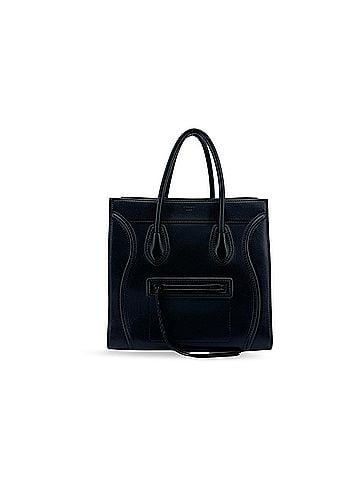 Céline Luggage Smooth Leather Black Leather Handbag (view 1)