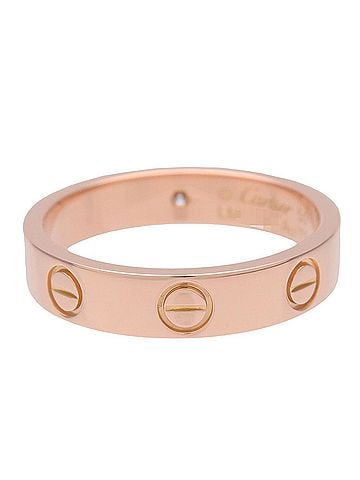 Cartier Love Wedding Band 1 Diamond 18K Rose Gold With Diamond Gold Rose_Gold Ring Jewelry (view 2)