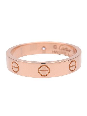 Cartier Love Wedding Band 1 Diamond 18K Rose Gold With Diamond Gold Rose_Gold Ring Jewelry (view 2)