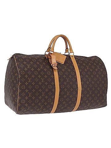 Louis Vuitton Keepall Monogram Canvas Brown Canvas Travel Bag Bag (view 1)