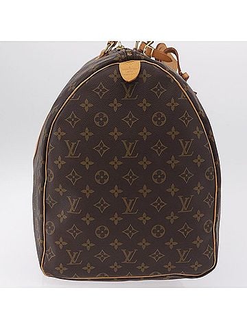 Louis Vuitton Keepall Monogram Canvas Brown Canvas Travel Bag Bag (view 2)