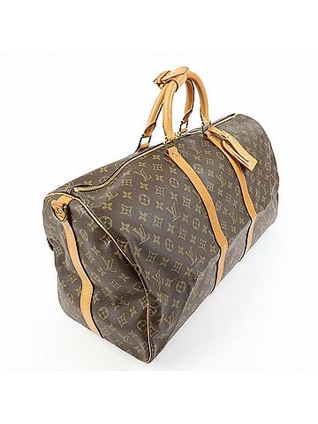 Louis Vuitton Keepall Bandouliere Monogram Canvas Brown Canvas Travel Bag Bag (view 2)