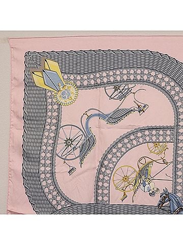 Hermès Carré 90 Silk Multicolor Pink Silk Scarve &amp; Shawl Accessory (view 2)
