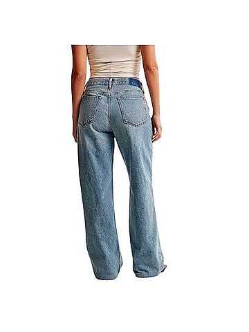 Abercrombie & Fitch Curve Love Mid Rise Slouchy Jean Jeans (view 2)