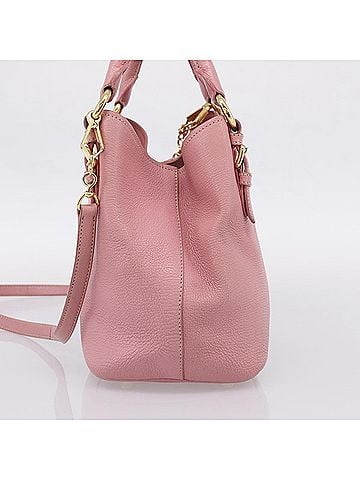 Miu Miu Madras Convertible Leather Pink Leather Tote Bag Bag (view 2)