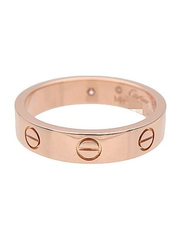 Cartier Love Wedding Band 1 Diamond 18K Rose Gold With Diamond Gold Rose_Gold Ring Jewelry (view 2)