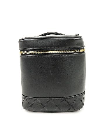Chanel Vintage Cosmetic Case Lambskin Black Leather Clutche &amp; Pouche Bag (view 1)