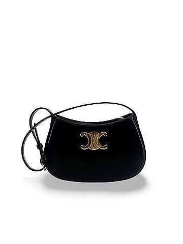 Céline Triomphe Tilly Smooth Calfskin Black Leather Handbag (view 1)