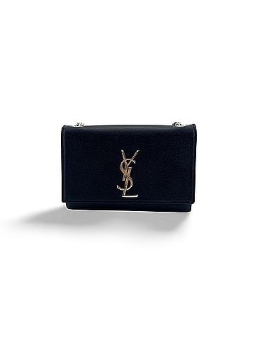 Saint Laurent Classic Monogram Grainy Leather Black Leather Crossbody Bag Bag (view 1)