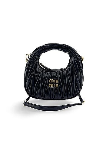 Miu Miu Wander Hobo Matelasse Leather Black Leather Shoulder Bag Bag (view 1)