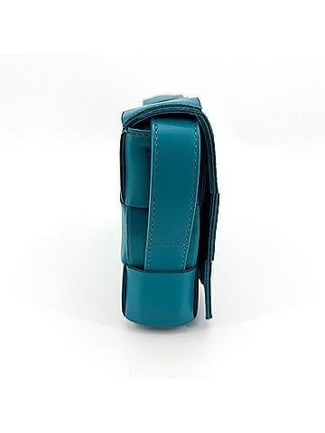 Bottega Veneta Cassette Maxi Intrecciato Leather Blue Leather Crossbody Bag Bag (view 2)
