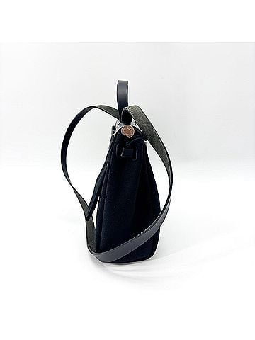Hermès Herbag Zip Leather And Toile Black Canvas Handbag (view 2)