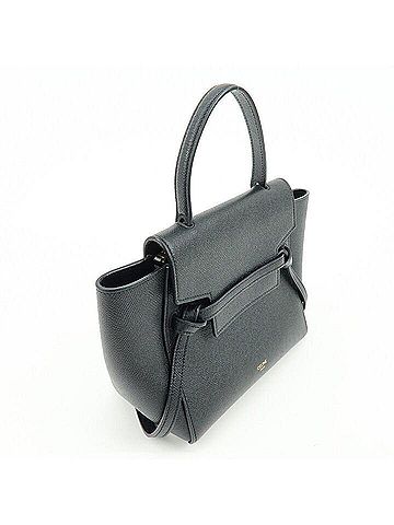 Céline Belt Textured Leather Black Leather Handbag (view 2)