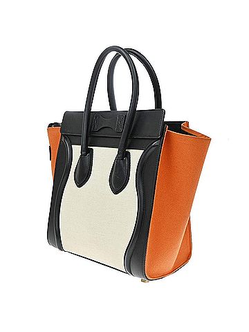 Céline Tricolor Luggage Canvas And Leather Multicolour Canvas Handbag (view 2)
