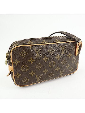 Louis Vuitton Pochette Marly Bandouliere Monogram Canvas Brown Canvas Handbag (view 2)